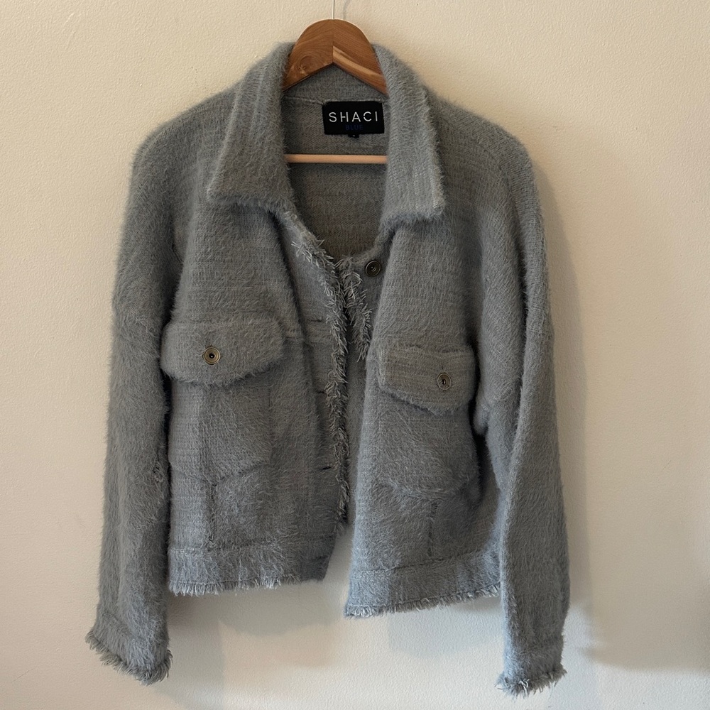 Shaci Cropped Collared Jacket - Size Small - Picture 5 of 10